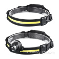 Wason Terkini Popular Popular Hot Cob Silicone Rubber Band Headlamp boleh dicas semula Rightweight Sensor LED Head Band Lamp